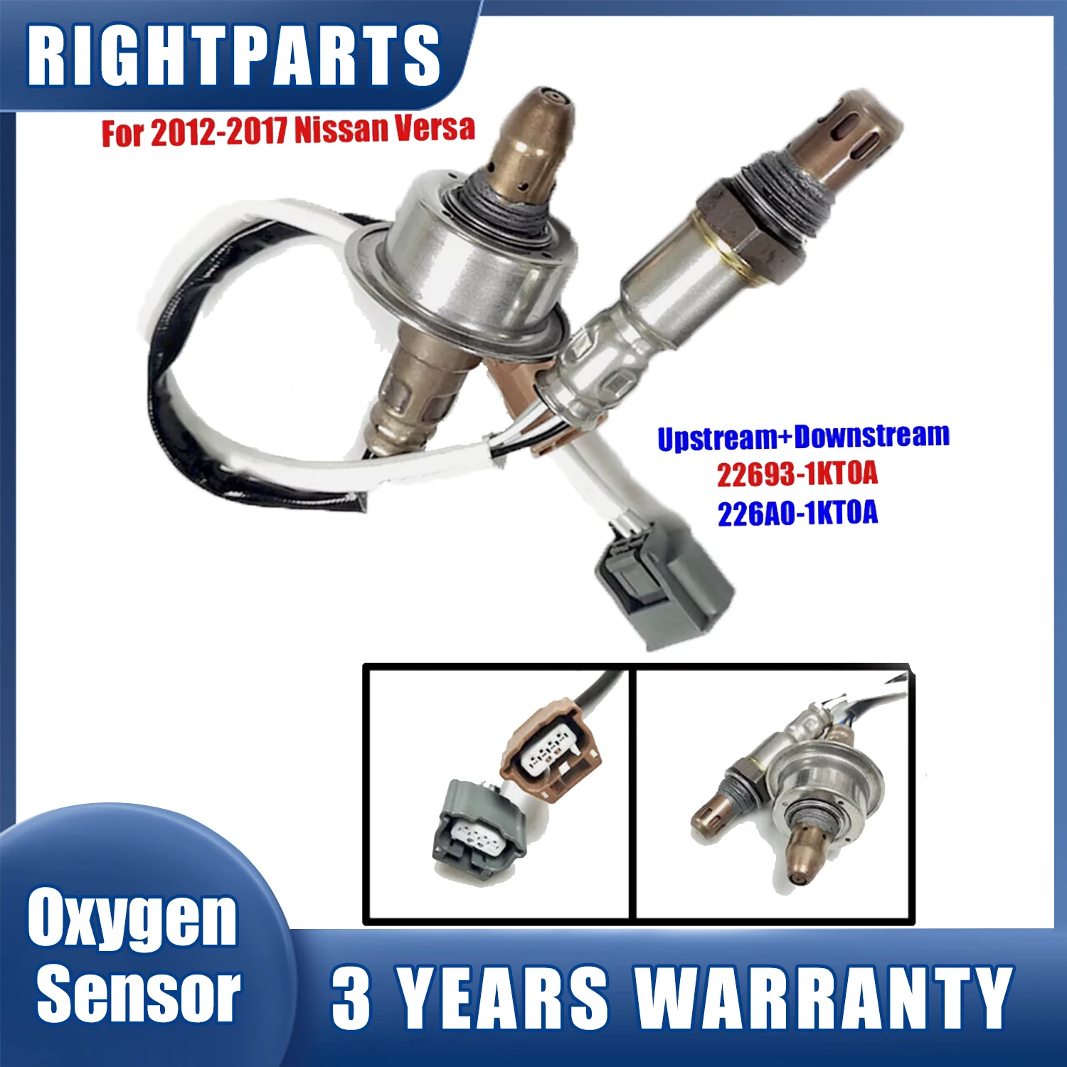 

New Up+Downstream Oxygen O2 Sensor 22693-1KT0A 234-9127 For Nissan Versa 1.6L 2012 2013 2014 2015 2016 2017 226A0-1KT0A 234-4534