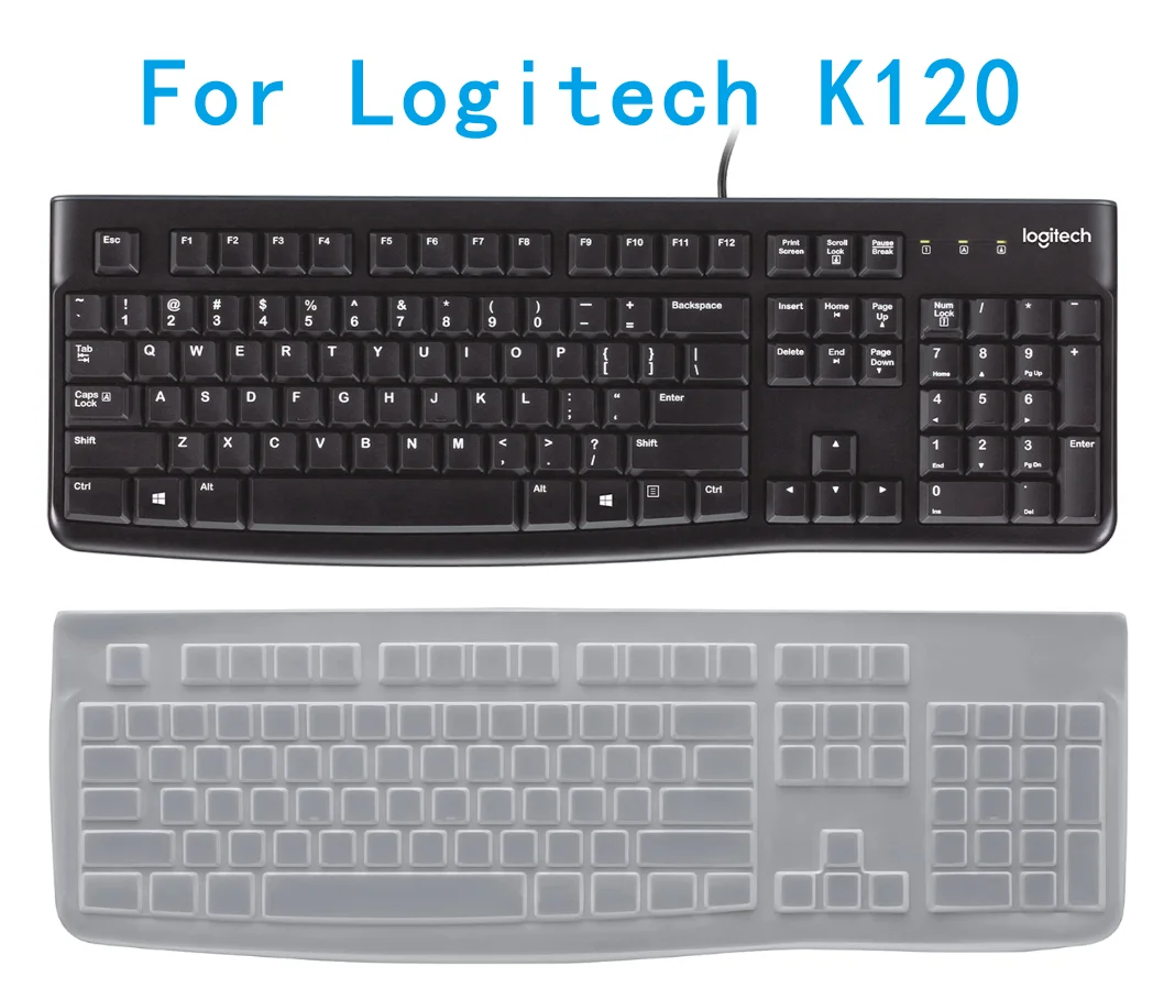 For Logitech K120  Logitech  MK120  Silicone Dustproof mechanical Wireless Desktop keyboard Cover Protector