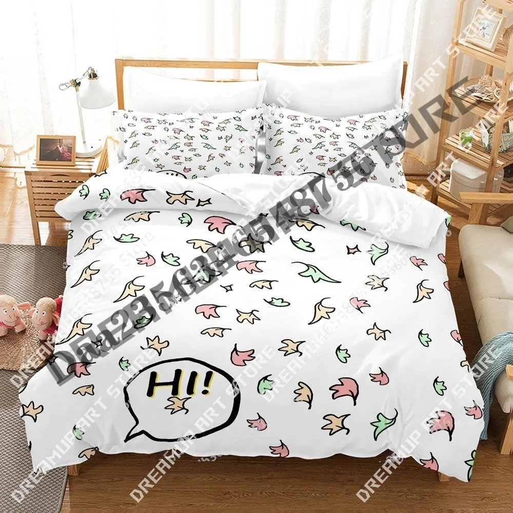 3D Print Heartstopper Bedding Set Single Twin Full Queen King Size Bed Set Adult Kid Bedroom Duvetcover Sets Maple Leave
