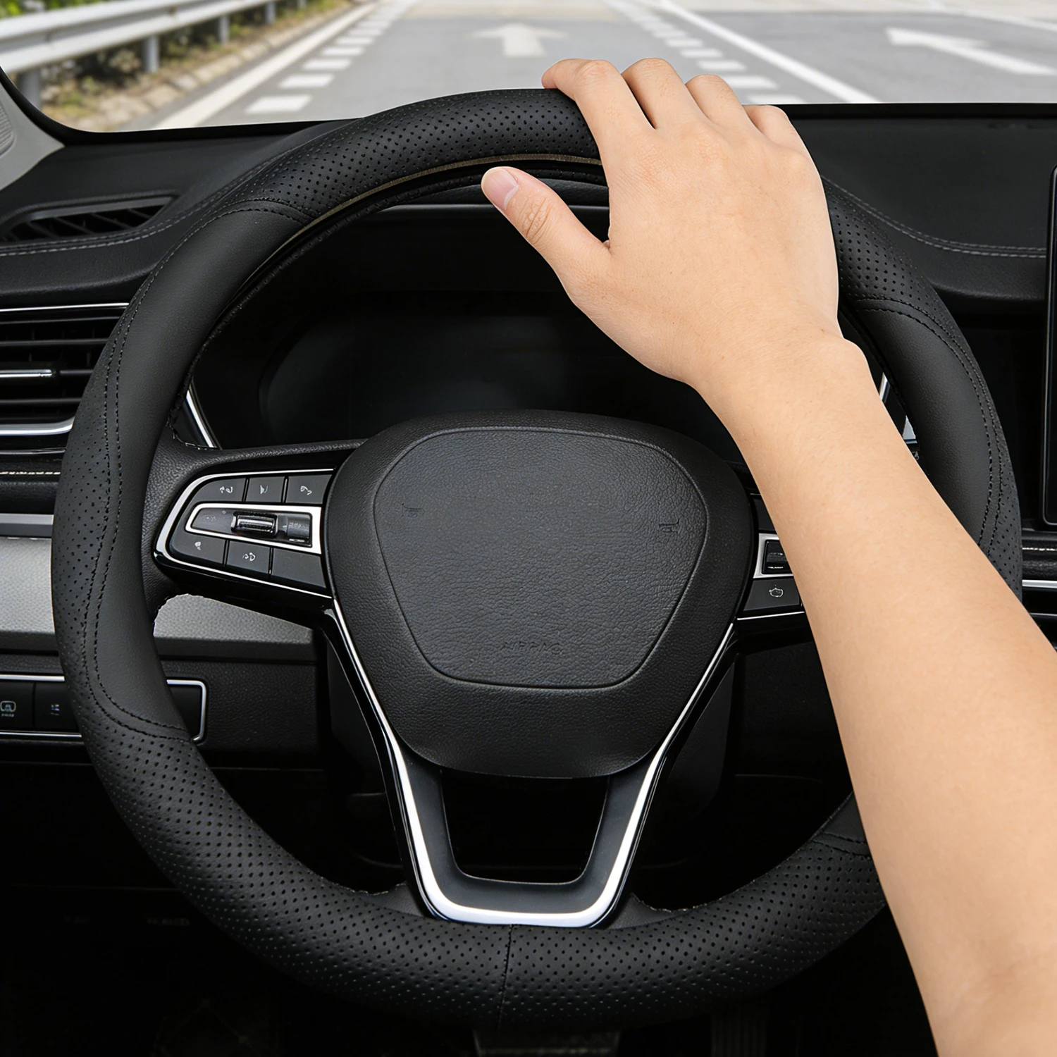 Auto Steering Wheel Cover Fit Toyota Tacoma 4Runner Hilux Prado Lexus GX470 LS400 Anti-slip Breathe Car Steering Wheel Protector