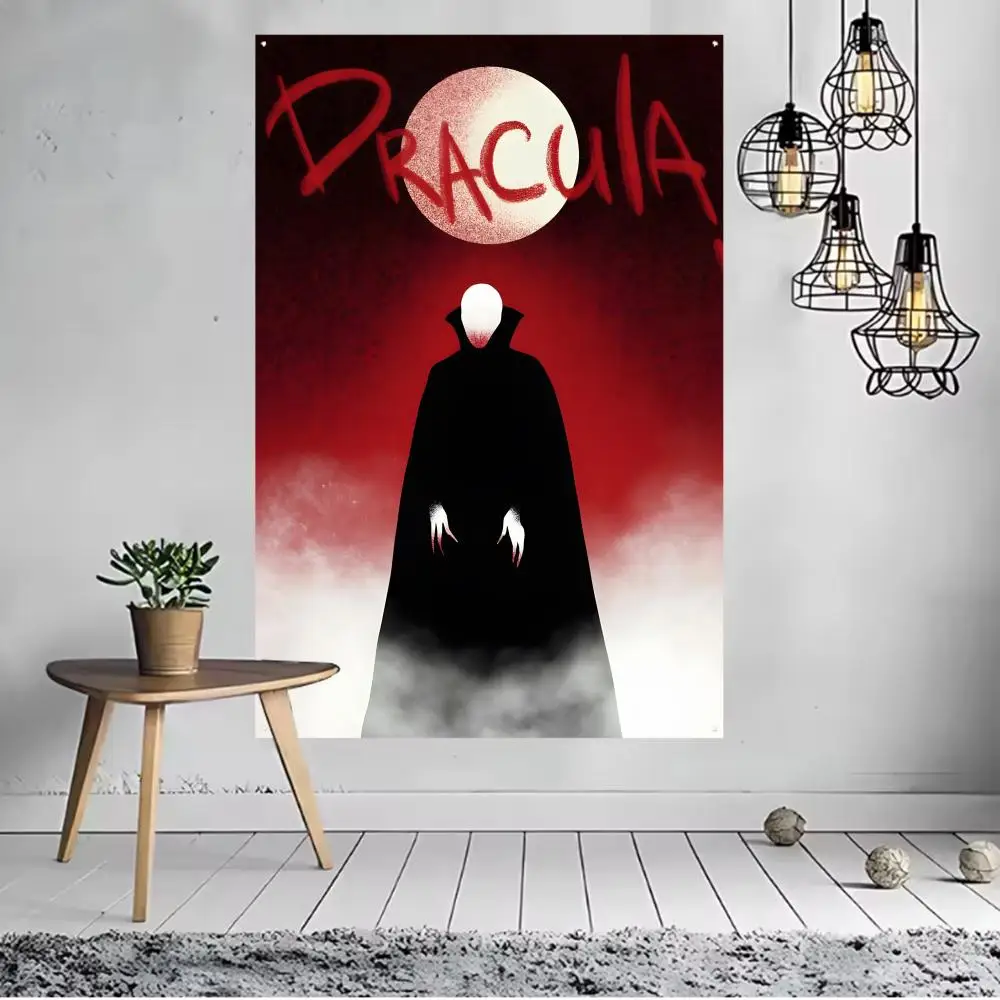 Horror Vampire Hand Flags Flags for indoor decoration with no edging and four corner rings for easy hanging