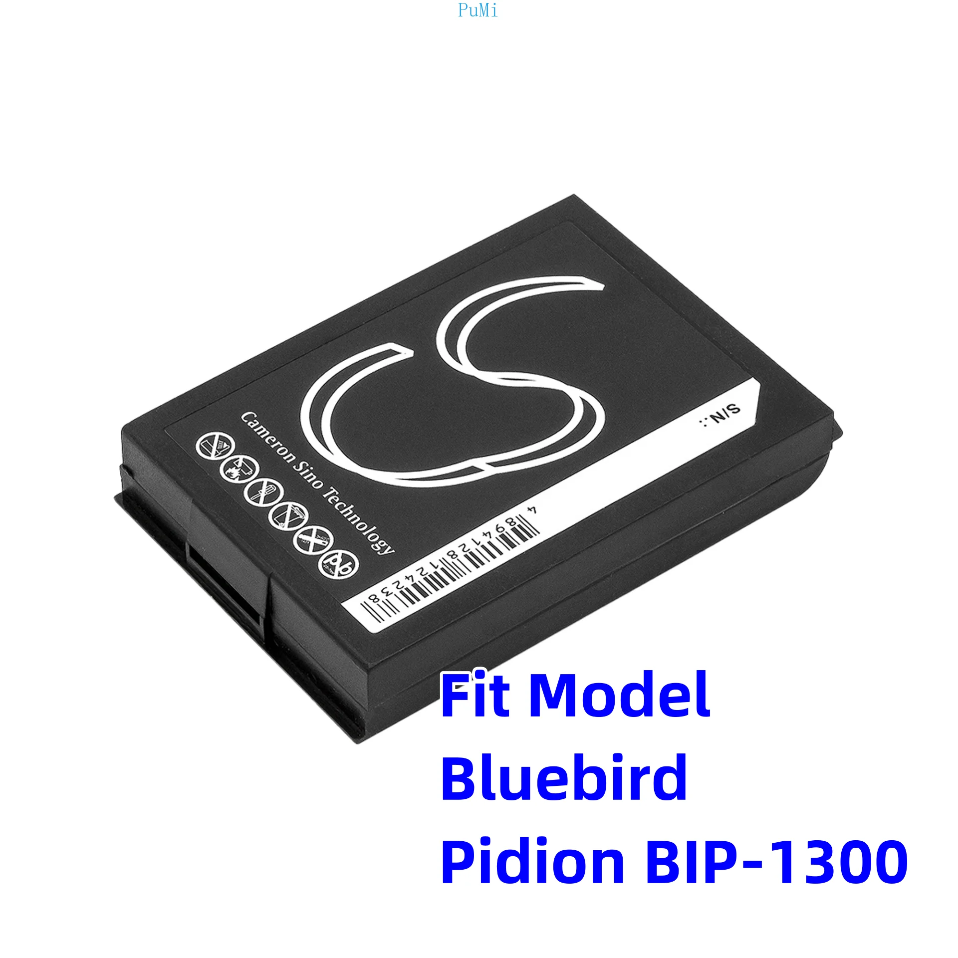 CameronSino Barcode Scanner Battery For Bluebird BAT-1300 Pidion BIP-1300 1800mAh / 13.32Wh