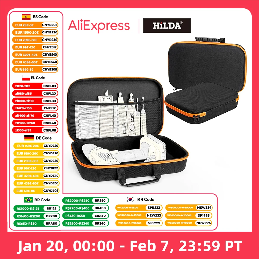 HILDA Large Capacity Tool Bag Waterproof and Shock-Absorbing Tool Bag Electrical Hardware Tool Bag