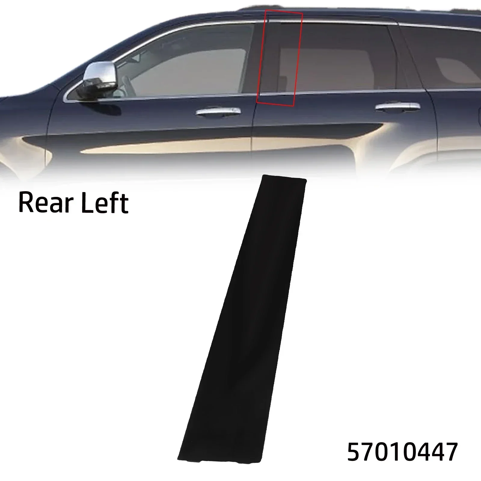 

Direct Replacement Left Rear Door B Pillar Trim 57010447 for Jeep For Grand Cherokee 2011 2020 Made of Plastic