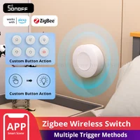 SONOFF-interruptor inalámbrico SNZB-01P Zigbee, interruptor de Escena Inteligente, domotica hogar zigbee, Control de automatización del hogar para la aplicación eWeLink, Alexa, Smartthings, kits de automatización