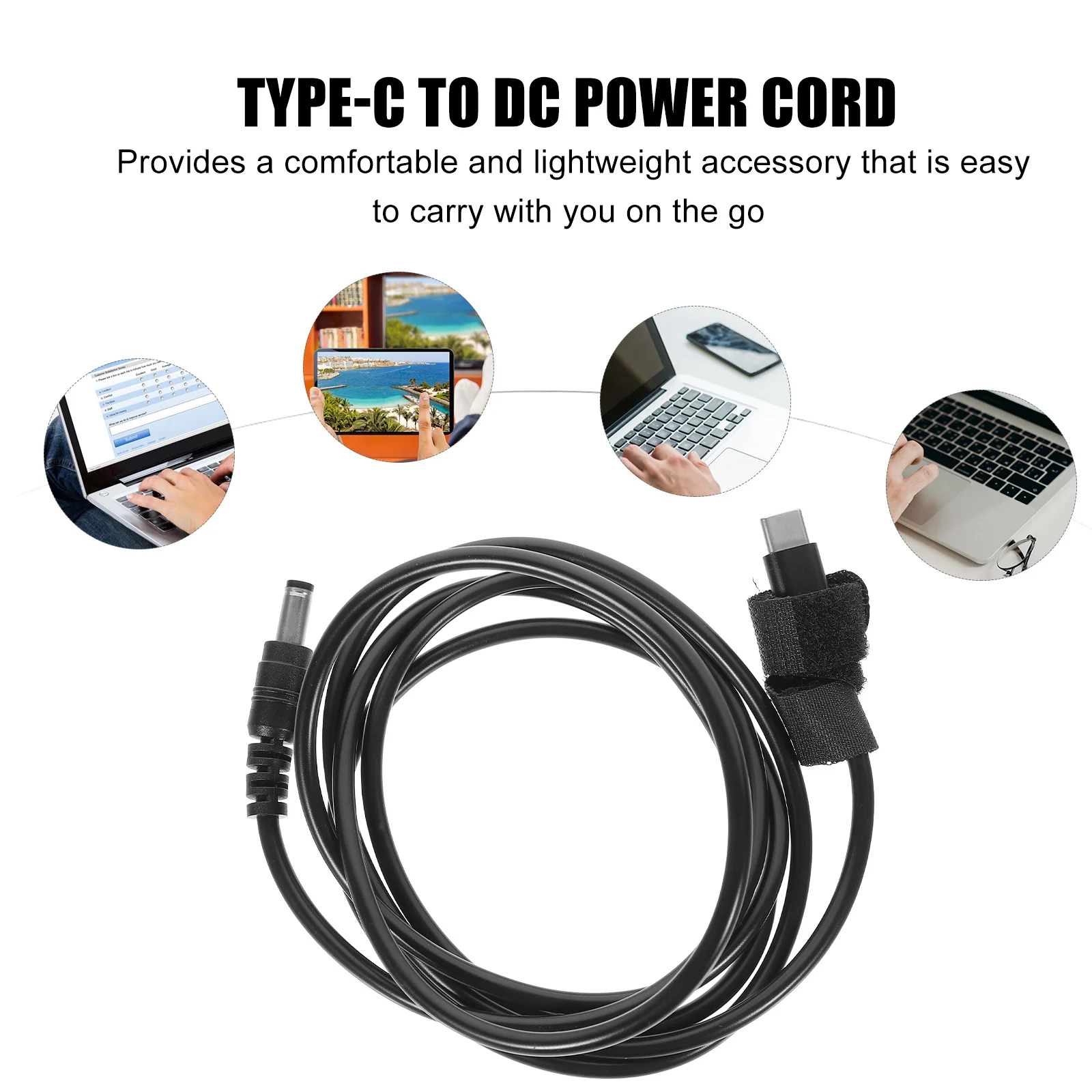 USB C إلى تيار مستمر 5.5x2.1 مللي متر محول الطاقة تمديد كابل شحن 20 فولت محمول قابس طاقة محول كابل الصلبة دائم