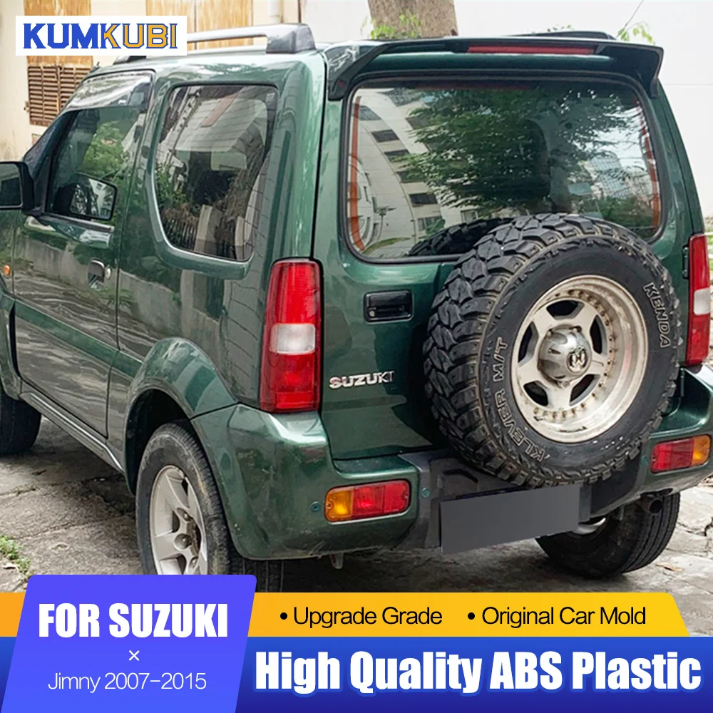 

Для Suzuki Jimny 2007-2015 со светодиодной подсветкой, ABS пластиковый Неокрашенный Праймер, задний багажник, крыло багажника, спойлер, автомобильные аксессуары