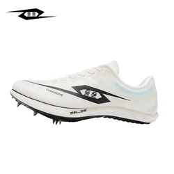 TANSHEZHE Men Full Palm Carbon Plate Running Athletic Shoes Track and Field Platform Racing Sprint Professional Spikes Sneakers