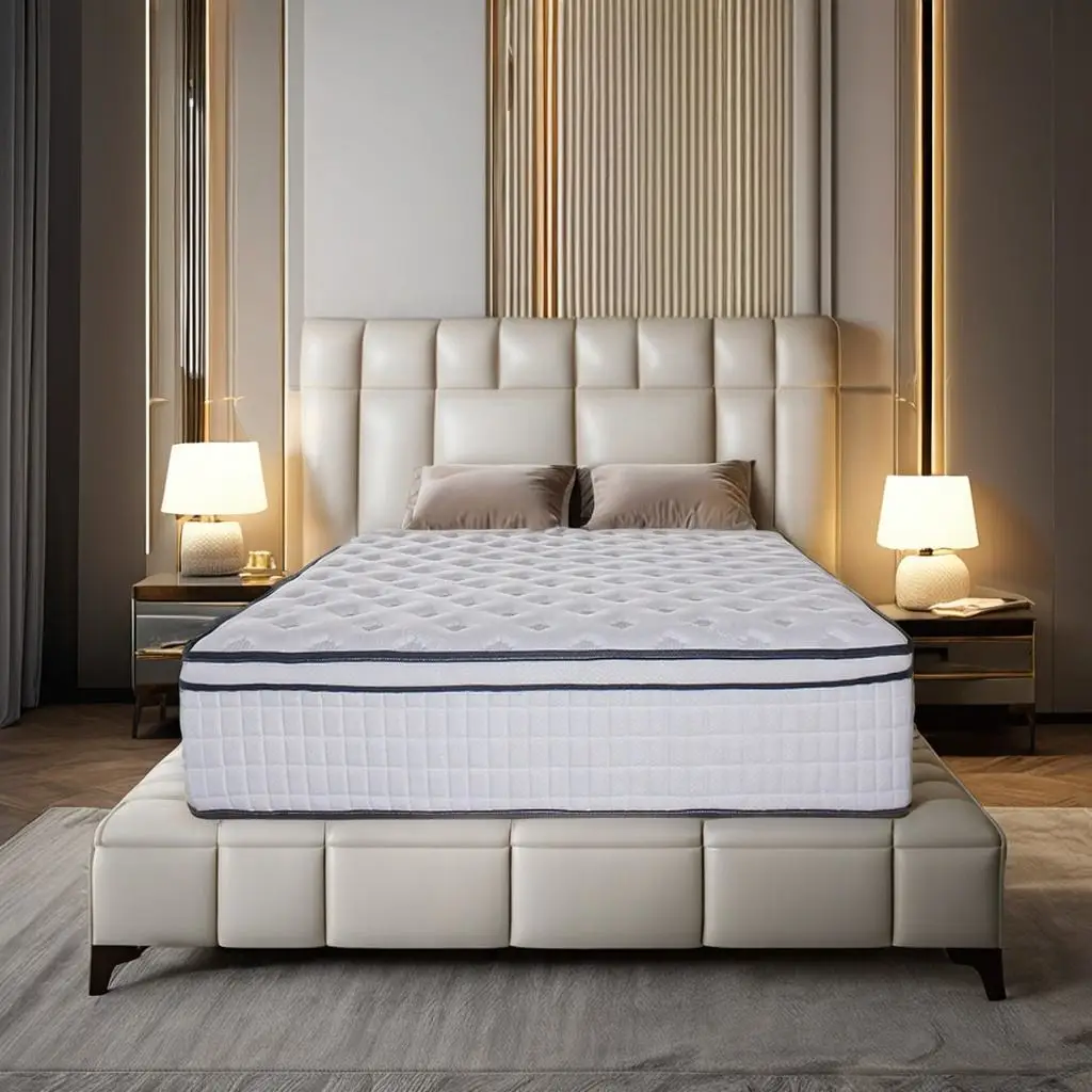 Colchones Queen king Size para Hotel, cama ortopédica de Gel, espuma viscoelástica, látex comprimido, colchón de muelles de bolsillo de 5 zonas