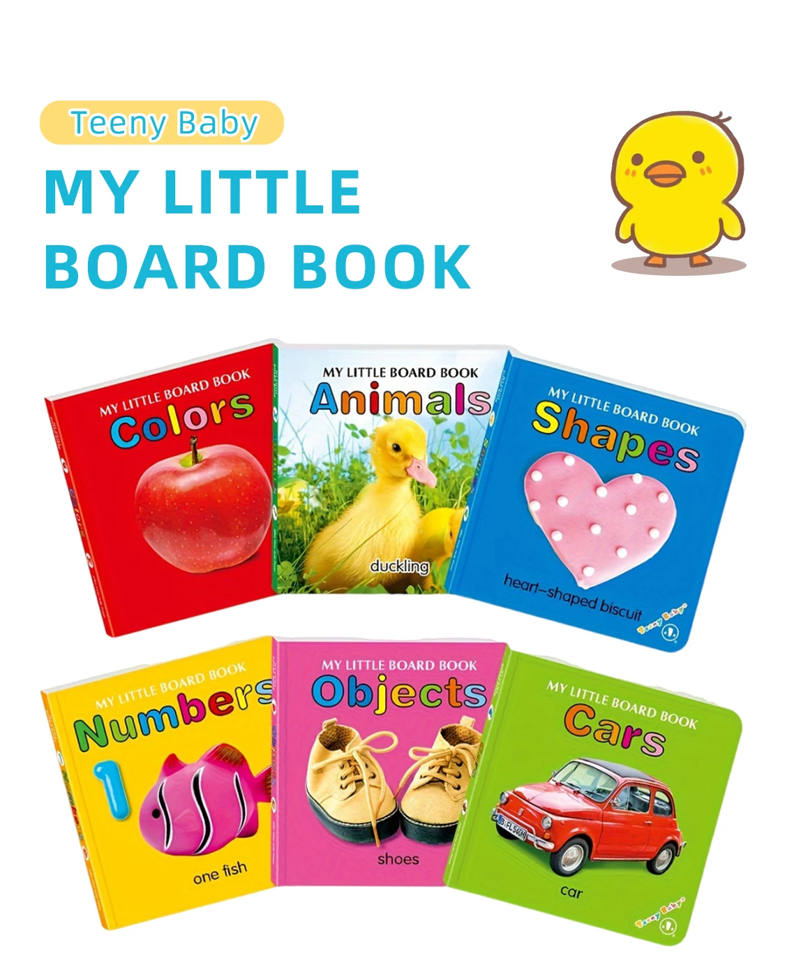 My Little Board Book Set Of 6 For Toddlers With 6 Topics With Rounded Corners And Bright Images For Early Learning