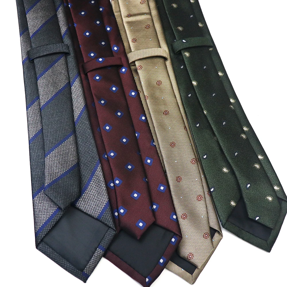 8cm Width Men Neck Tie Set Fashion Wedding Ties Hanky Polyester Necktie Strip Dots Handkerchif Gravata Social Party Accessories