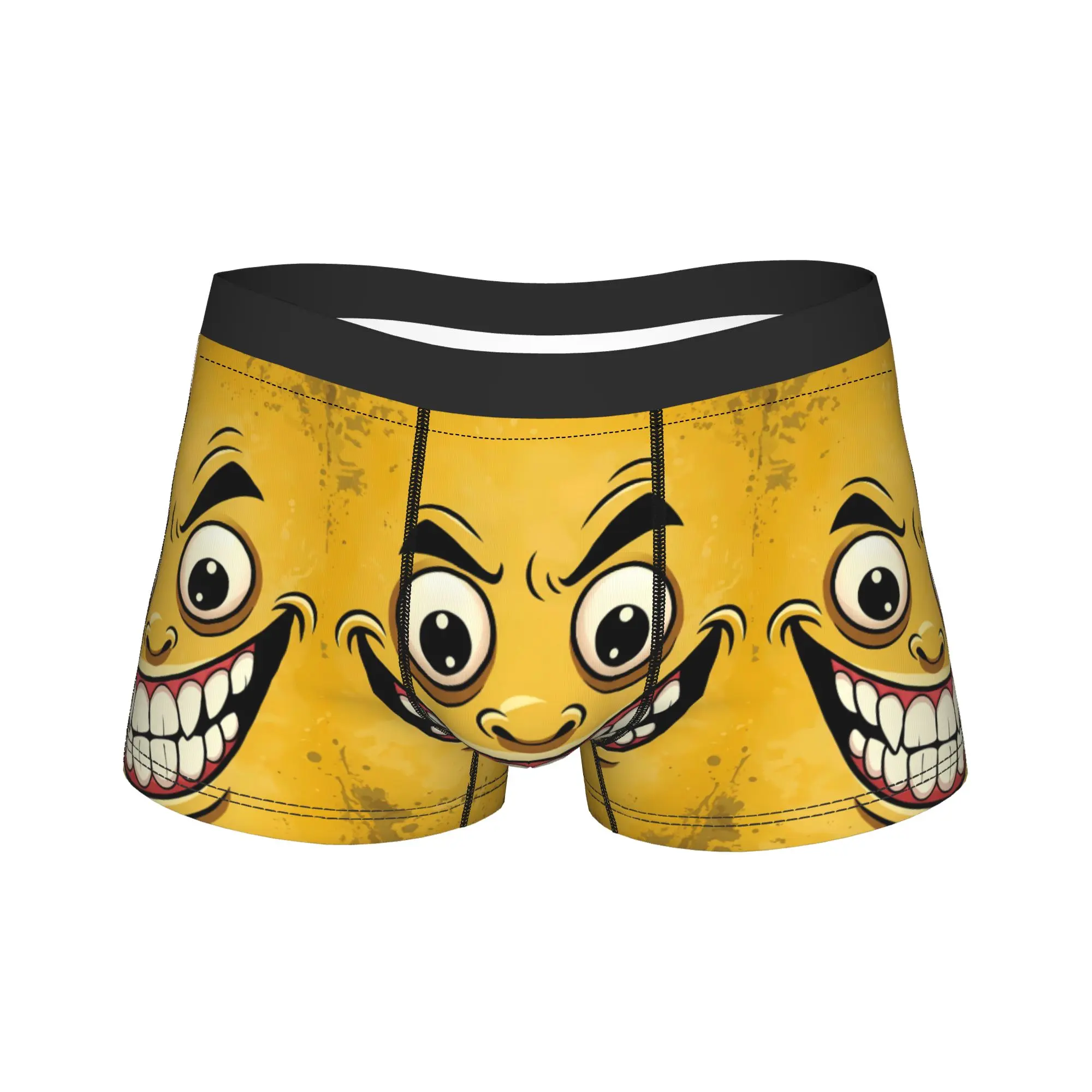 Novelty Funny Cartoon Style Exaggerated Expression Underwear  Custom Boxer Shorts Hot Sale Men's Underpants Shorts Briefs Gift