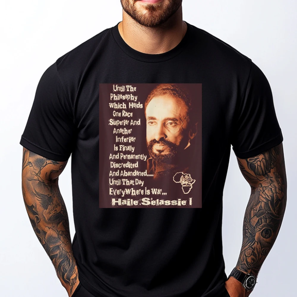 Emperor Haile Selassie Rasta Selassie Ethiopian Lion Of Juda Funny Shirts Funny Gifts Outdoor