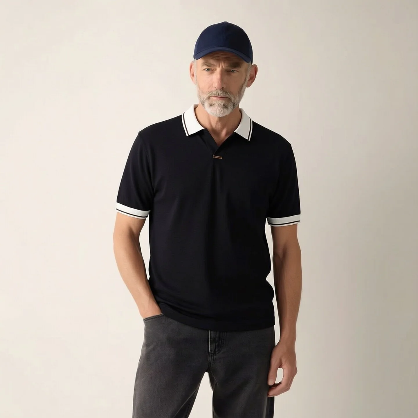 

Italian Style Luxury Men's Shirt Summer Short Sleeve Sea Eagle Collar Business Casual Knitted Straight Cut Fashion Top
