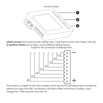 ISDT BattGo BG-8S Smart Battery Checker Balancer Ricevitore Tester Segnale 2.4 IPS LCD Supporto USB Multi Lingua Ricarica Rapida 12 best sales bg 8s - №6