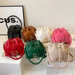 Niche Design Bags 2024 New Women's Bags Simple Fashion Hundred Chain Crossbody Fashion Bucket Bag Backpack