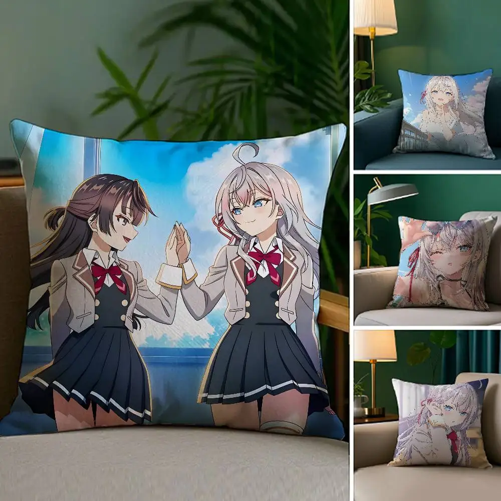 

Anime A-Alya Sometimes Hides FeelingsS Pillow Case Soft Plush Fabric Double Sided Print Decorative Home Living Room Gift Cushion