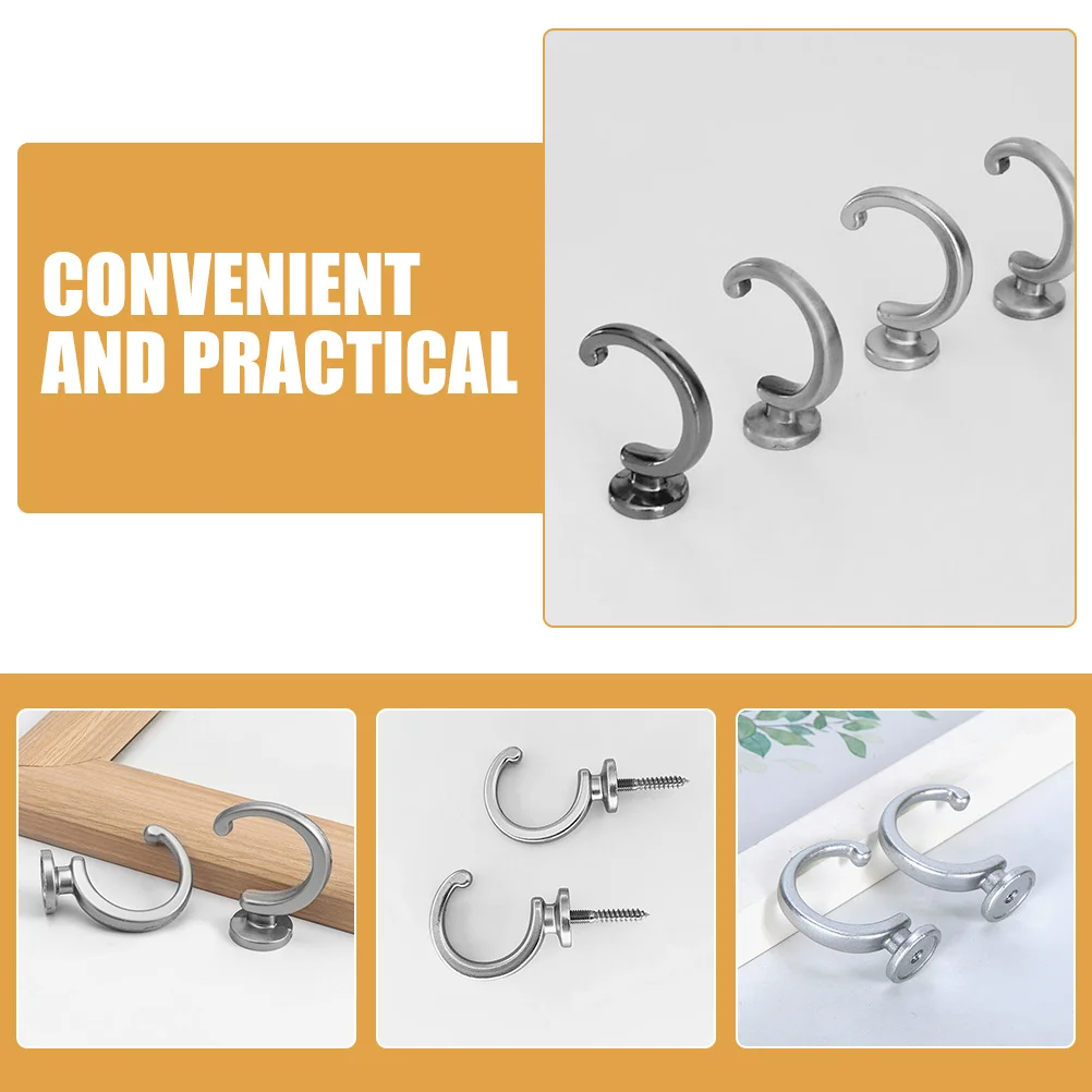 

2 шт. настенные крючки для подхваты для штор, металлические держатели для драпировок, устойчивые к ржавчине, стильный, простой в установке декор