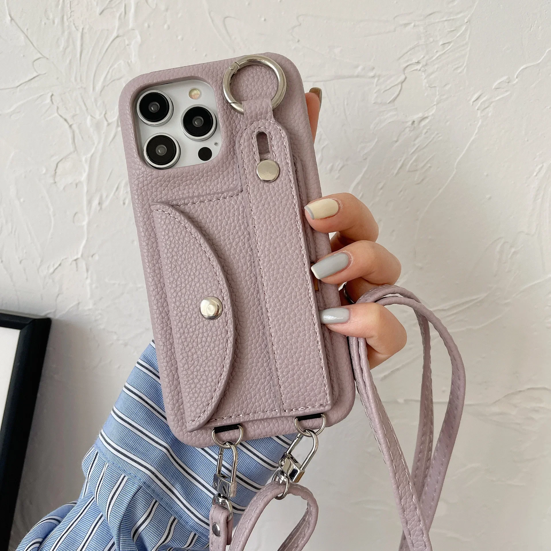 Wrist Strap Crossbody Lanyard Case For iPhone 13 12 Mini 16 15 14 11 Pro XS Max X XR 7 8 Plus Card Holder Wallet Leather Cover