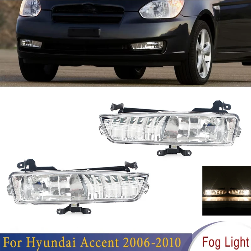 

Front Bumper Fog Lamp Light For Hyundai Accent 2006 2007 2008 2009 2010 Foglight Foglamp