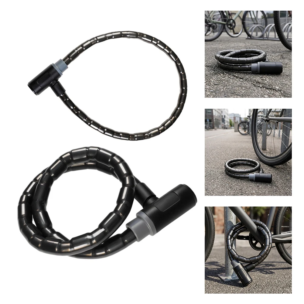 1pc 100cm Portable Hinge Anti‑Theft Key Lock Steel Cable For Bike With 2 Keys For Maximum Security And Reinforcement Of Bicycle