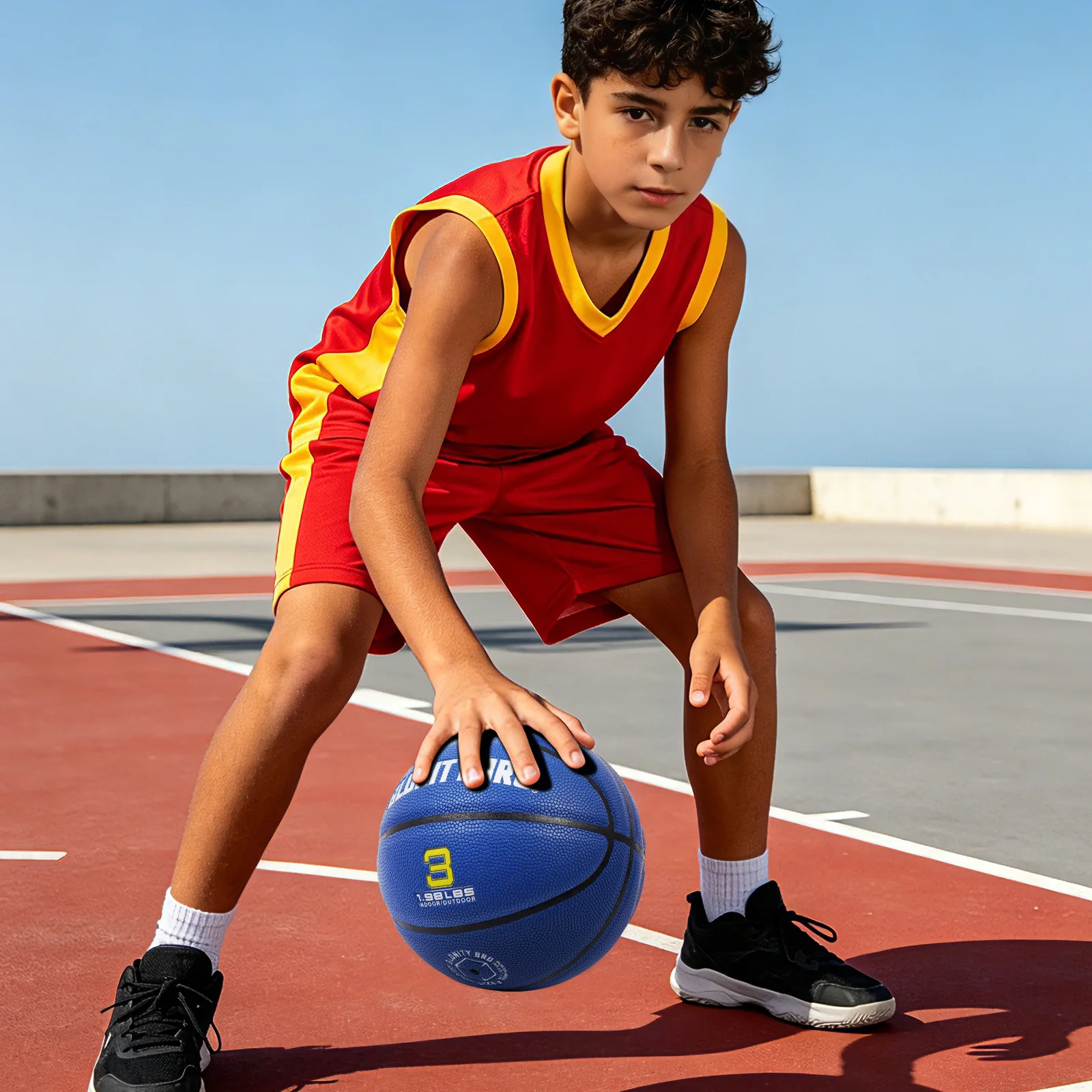 

Size 3 Heavy Training Small Basketball-Mini Weighted Basketball Indoor/Outdoor.Durable&Improves Handling,Dribbling&Passing Skill