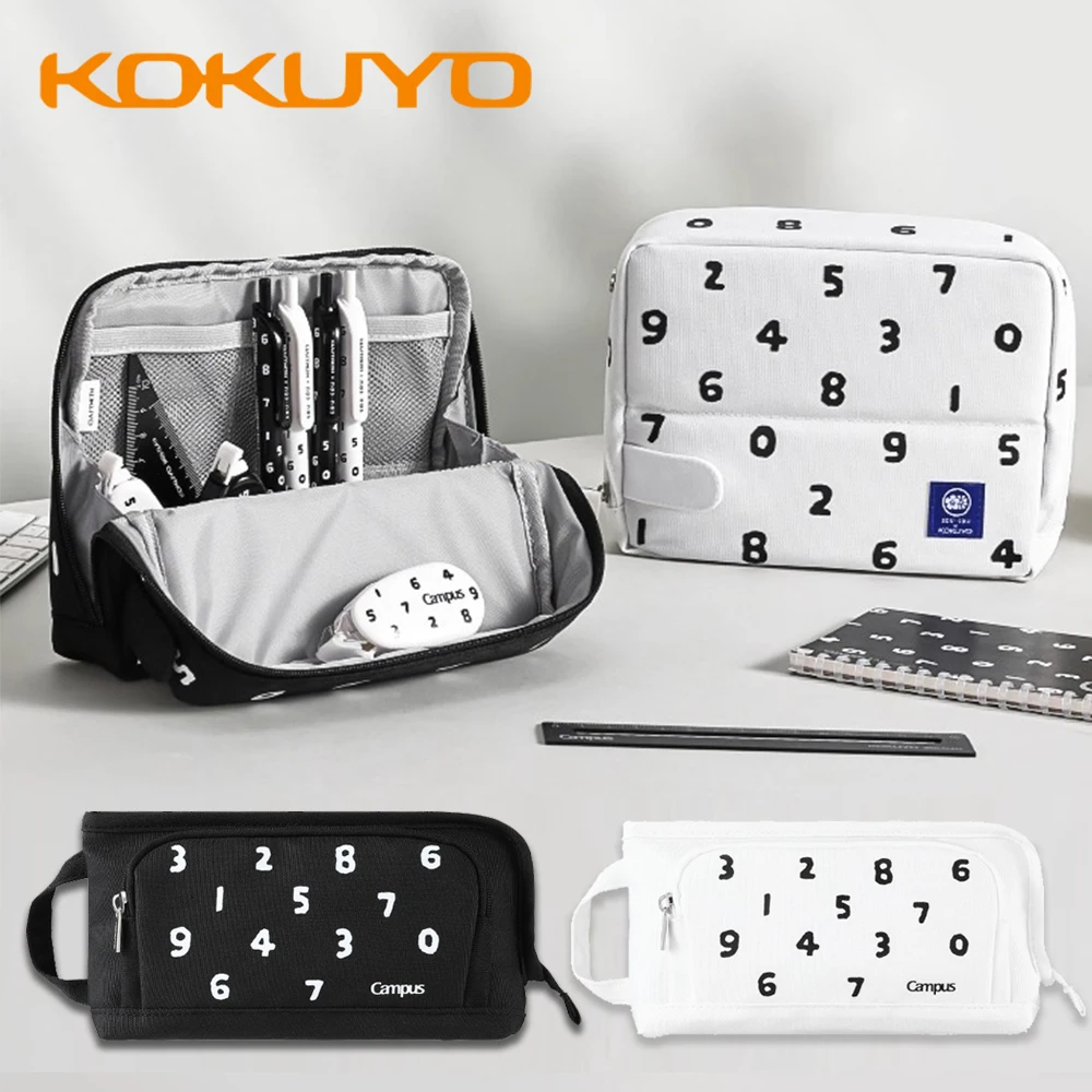 

1 шт., японский пенал Kokuyo, большая вместительная сумка для ручек, классификация для хранения, многофункциональные вертикальные канцелярские принадлежности, школьные принадлежности