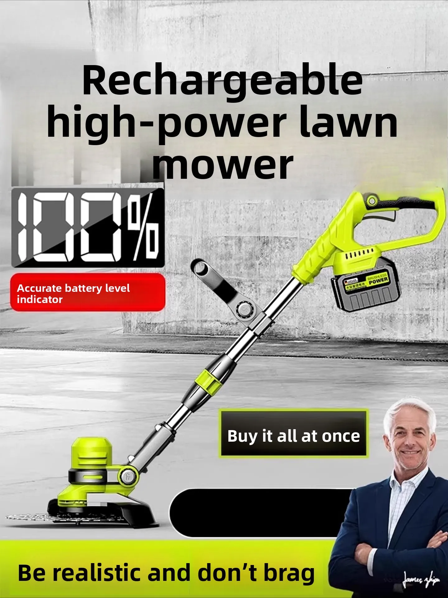 

Электрическая газонокосилка, бытовая малогабаритная газонокосилка, аккумуляторная газонокосилка, многофункциональная, с аксессуарами для прополки.