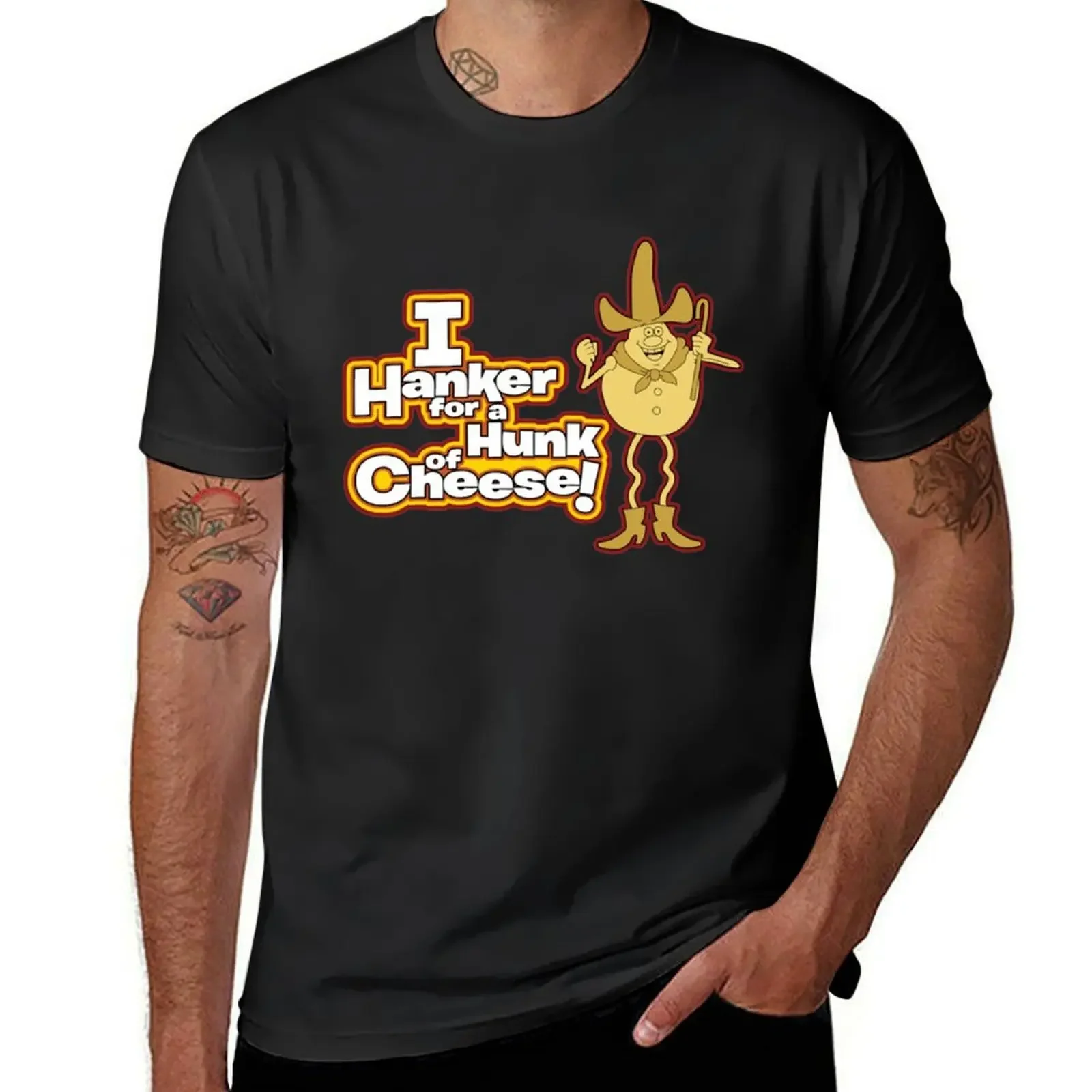 

Hanker For A Hunk Of Cheese T-Shirt plus sizes anime shirt sweat blanks mens cotton t shirts