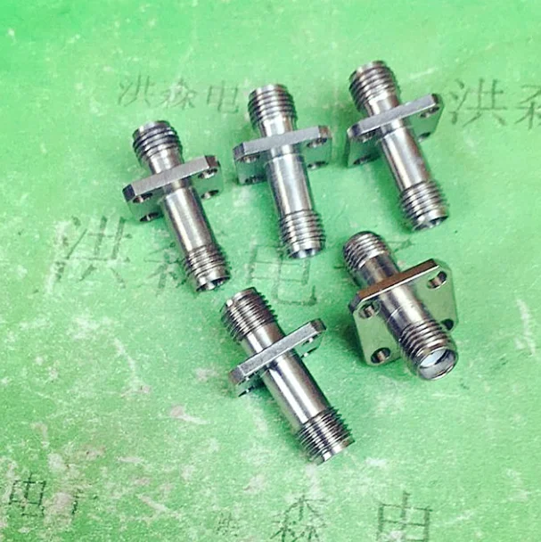 18GHz N female  SMA female N female four-hole flange stainless steel high frequency adapter