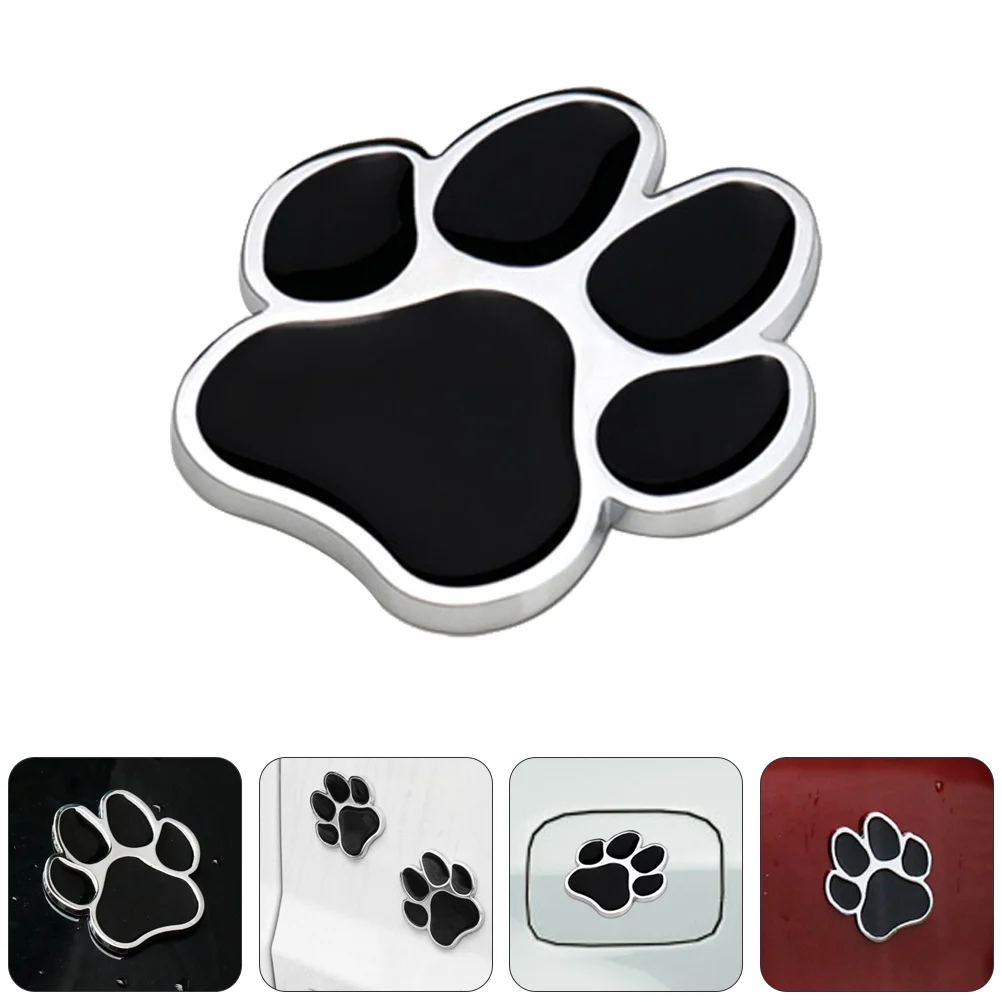 Dog Paw Footprint Sticker Car Stickers Animal Decoration Metal Travel Cup Coasters