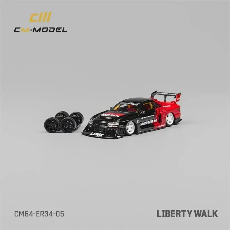 

CM MODEL 1:64 LB-ER34 Super Silhouette SKYLINE Advan Die-Cast Car