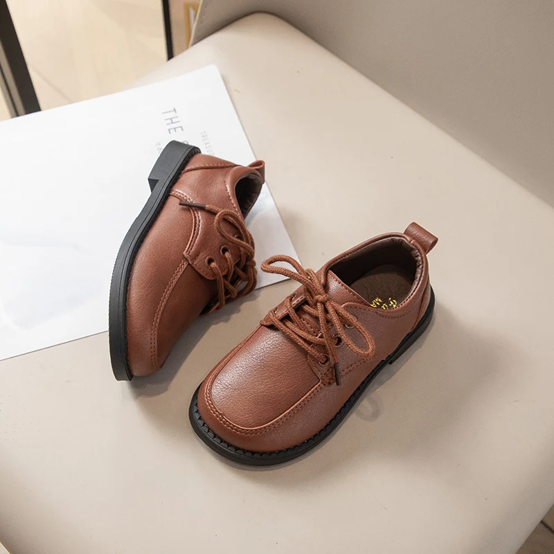 JGSHOWKITO Frühling Herbst Kinder Lederschuhe Neue Schwarze Jungen Schuluniform Flache Schuhe Lässige Mode Kinder Formelle Anzugschuhe – Detail 6