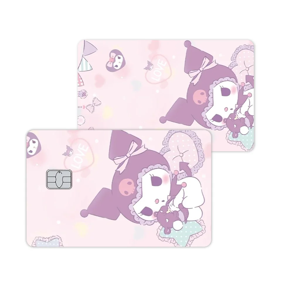 2024 nuevo 2 uds Sanrias Anime Hello Kitty láser Kawaii Diy película pegatinas de piel cinta pequeña grande sin Chip tarjeta de autobús película cinta juguete de piel