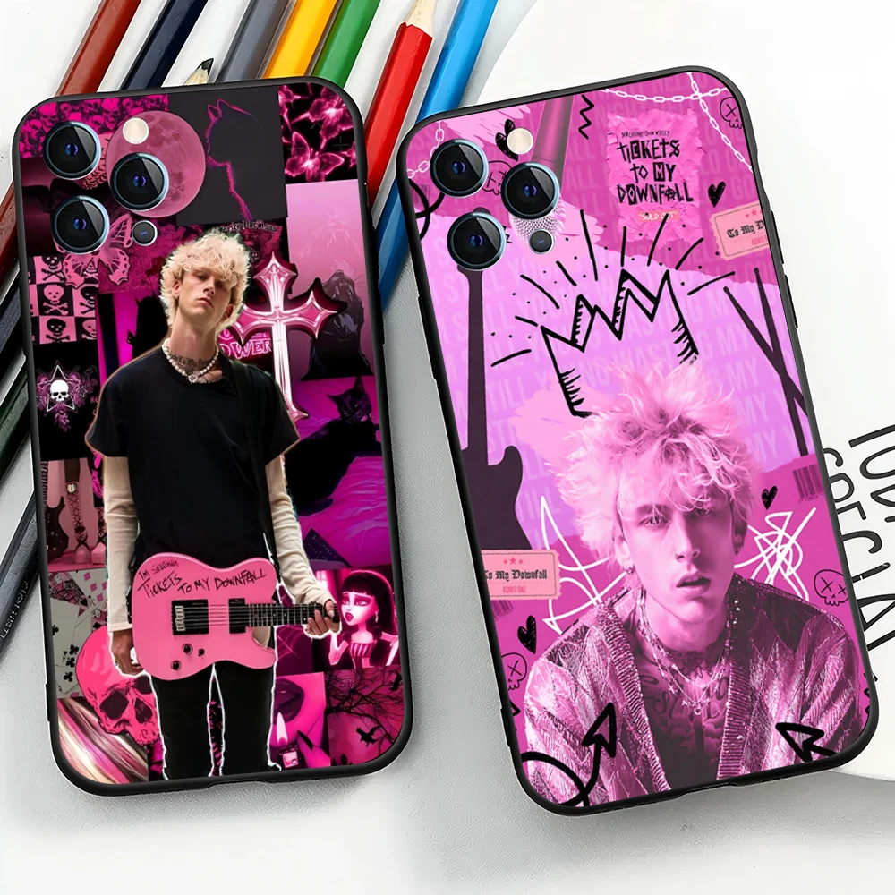 MGK M-Machine Gun Kelly Phone Case Silicone Soft For IPhone 16 15 14 13 12 11 X XR Plus Pro Max Plus