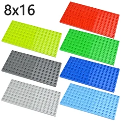 Duploes 8*16 Dots Big Sizes Building Blocks Double Sided Plate Toys DIY Large Base Plates Plastic Bricks Comptatible Figures