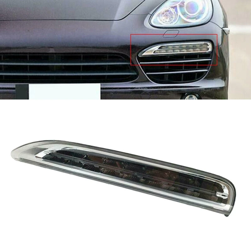 Auto Voorbumper Dagrijverlichting Lamp LED DRL Past Onderdelen Voor Porsche Cayenne 2011-2014 Rechts: 95863118200