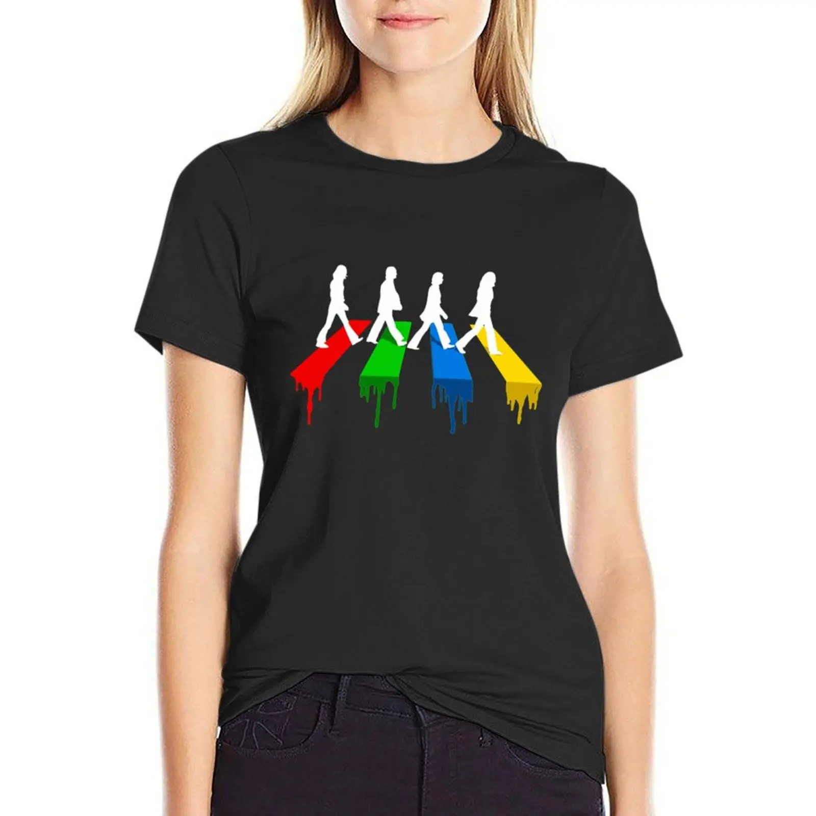 Abbey Road CMYK Street Walk T-Shirt summer clothes animal prinfor graphics Women's clothing