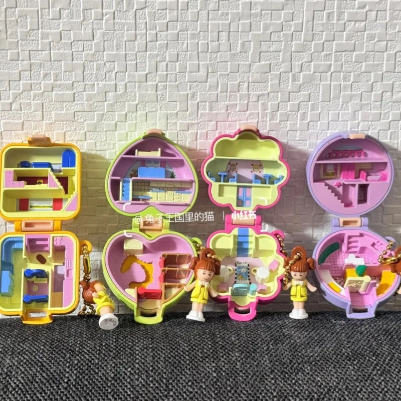 Novo original bandai polly pocket gashapon 2.0 charme bonito figura de ação mini modelo decorar brinquedo de mesa presente da menina caixa cega estoque