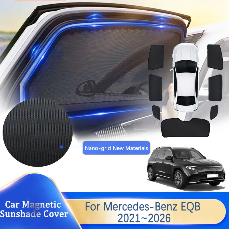 

Car Sunshade Pad For Mercedes-Benz EQB X243 2021 2022 2023 2024 2025 2026 Anti-UV Cover Sun Shade Side Window Visor Auto Accesso