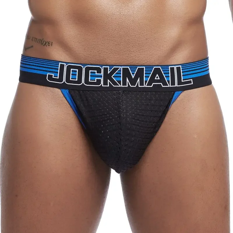 JOCKMAIL Mesh Sexy Men Underwear ice silk Men Briefs Breathable Slip bikini Gay Male Panties Underpants Summer men\'s clothes