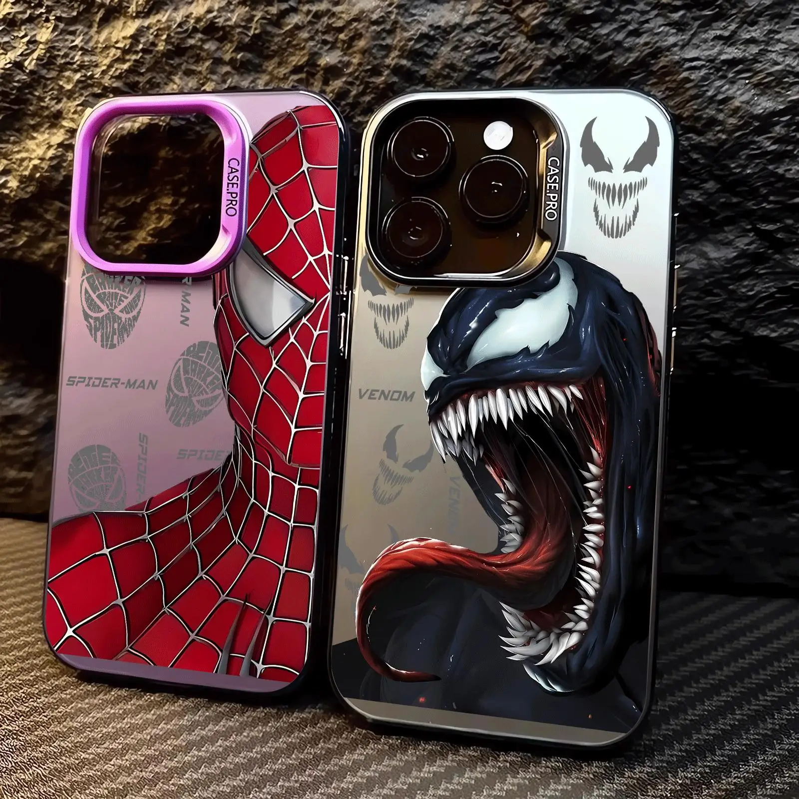 Marvel Spider Man Venom Phone Case for iPhone 15 Pro Max 12 Pro X 11 13 14 Plus XS Max XR 14 Fashion TPU Silicone Soft Cover