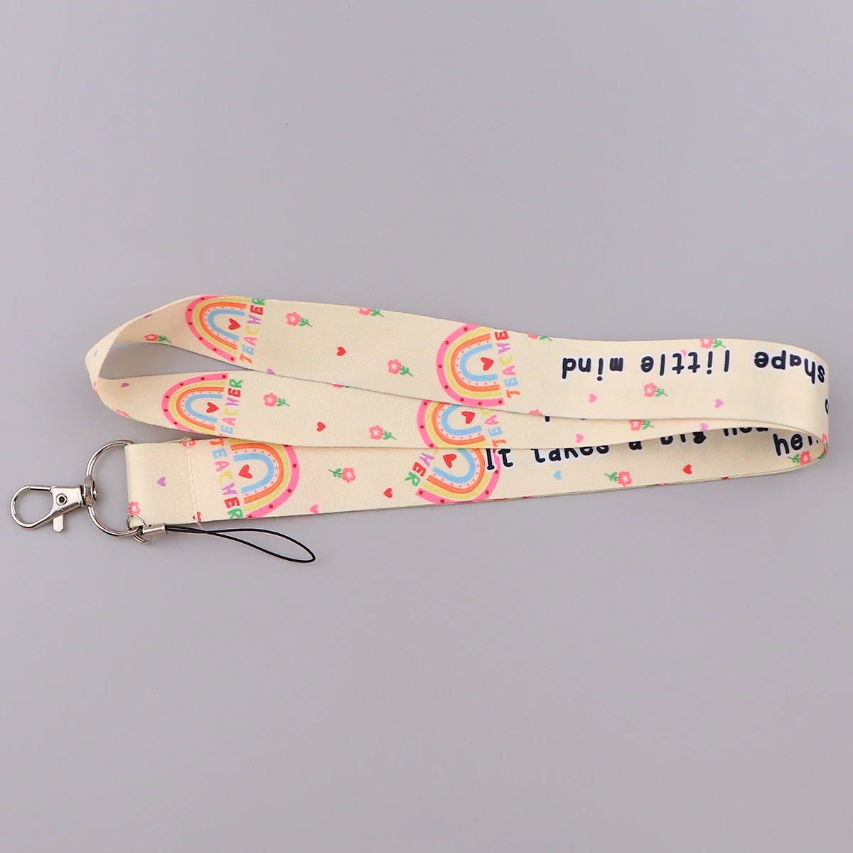 Rainbow Neck Strap Card Bus ID Holders Lanyards Keychain Student Badge Holder Hang Rope Phone Accessories Teacher Gifts image 3