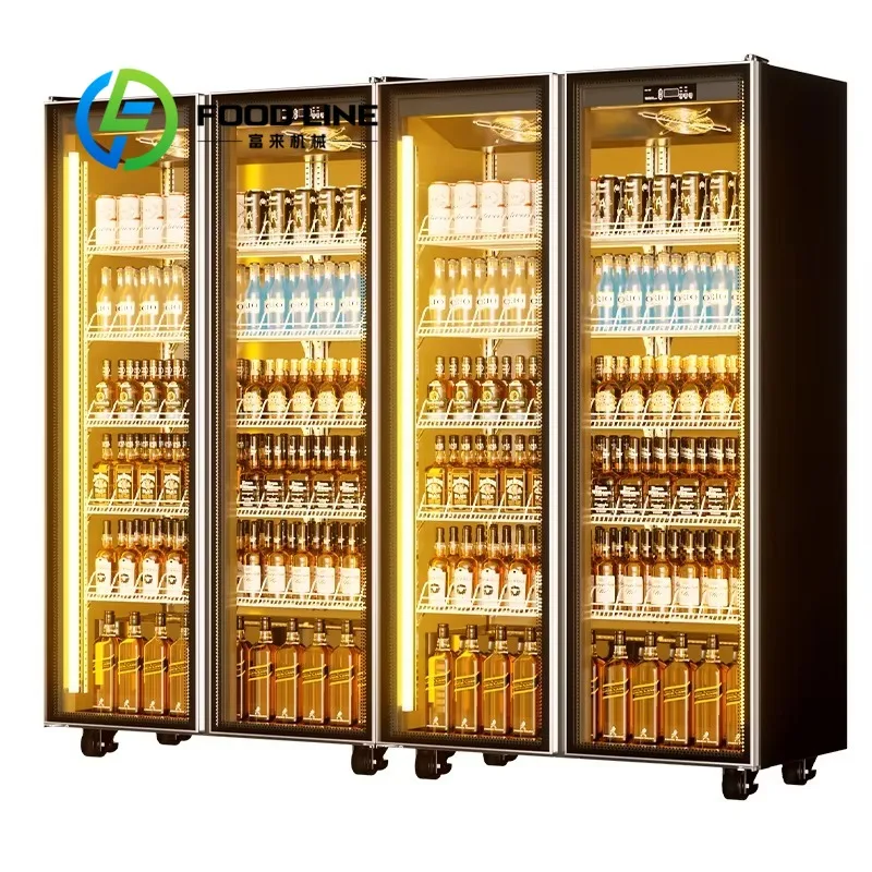 Upright Beverage Display Fridge, Quiet Running Operation, Long Service Life, Great For Gym, Club And Indoor Recreation Venue