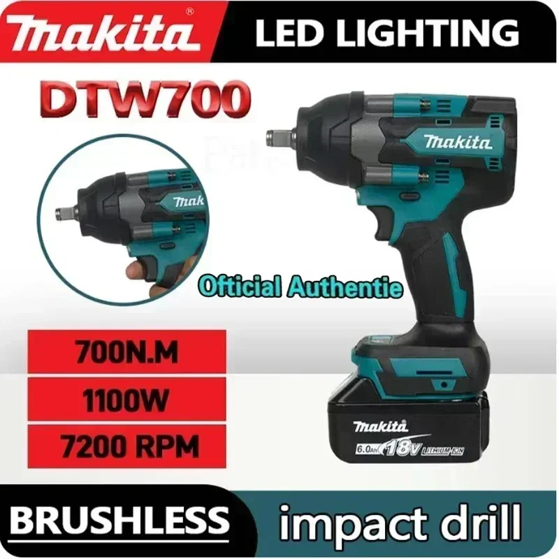 Makita 18V lithium-ion battery for Makita DTW700 1800 N.M torque brushless electric cordless impact wrench 1/2 inch suitable