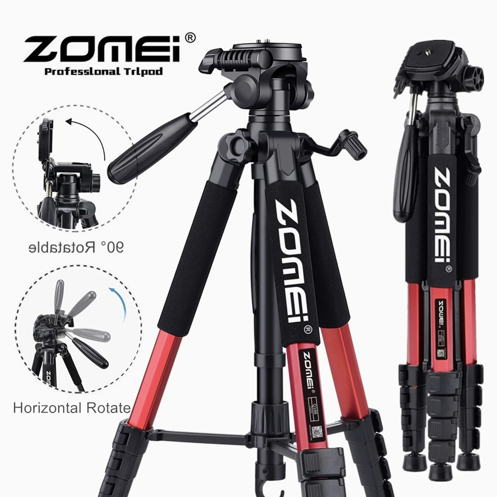 

187cm/73.6in Tall Panorama Rotatable Zomei Floor Tripod for Mobile Professional Camera Canon Nikon Spotlight Horizontal Shooting