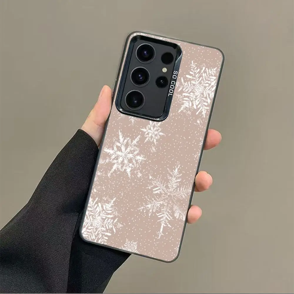 

Snowflake pattern Phone Case for Galaxy S25 S24 S23 S22 S21 S20 Ultra/ FE/Plus shock-proof rear cover anti-fingerprint