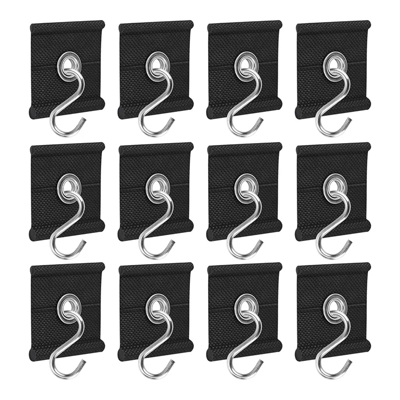 12PCS RV Awning Hooks Rv Canopy RV Piping Rail Hook Camping Awning Hooks RV Awning Hooks For Piping Rail Awning Hooks