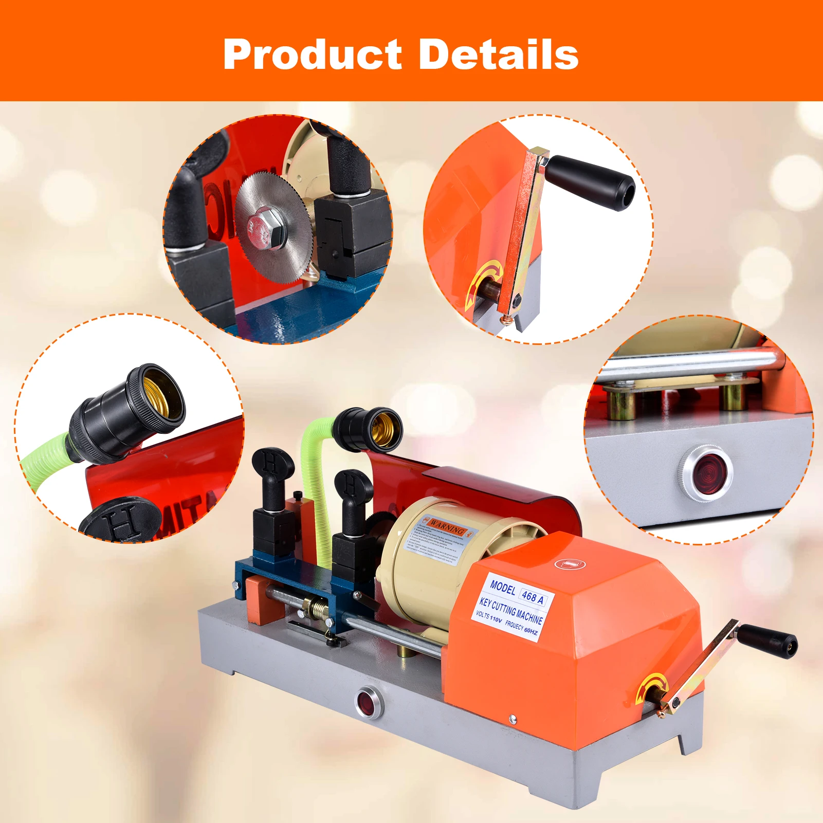 Máquina duplicadora de llaves de precisión de 110 V, herramienta de corte horizontal para tiendas de llaves automotrices y cerrajeros comerciales