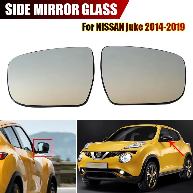 

For NISSAN juke 2014-2019 Heated convex glass mirror for car side door Replacement Rear View Lens